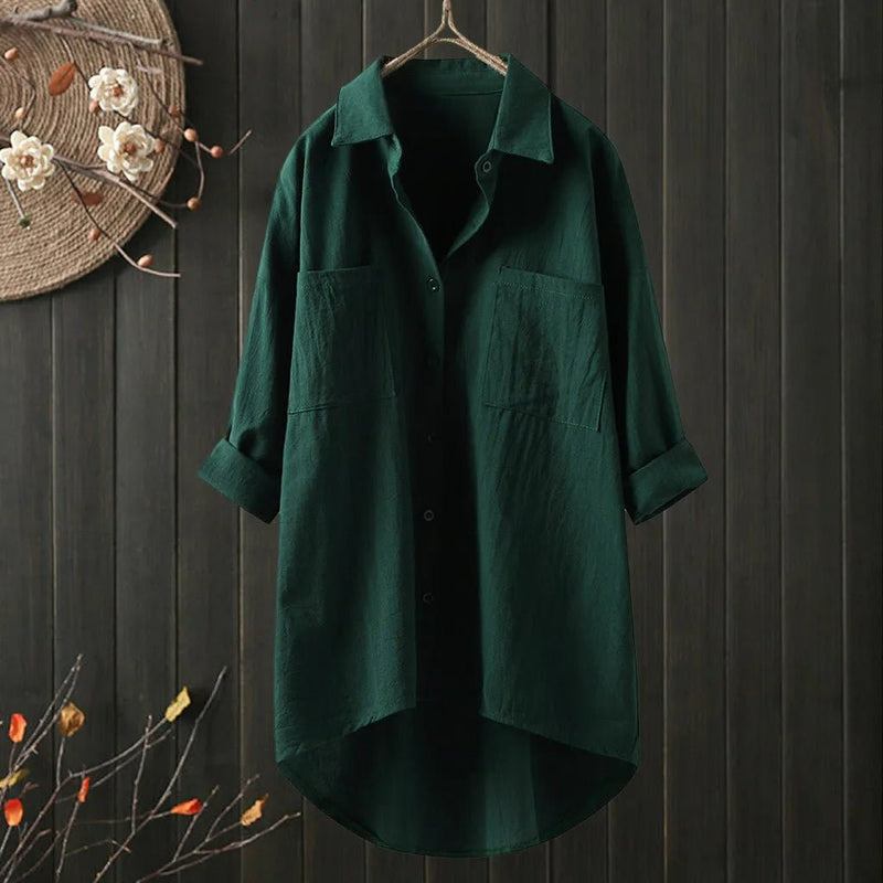 Angelina - Blouse met lange mouwen en een losse pasvorm - Azora