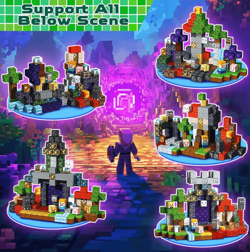 BrainiBlocks™ (200 stk) – Magnetisk Byggeleg for Kreative Sind! - Azora