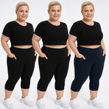 FlowFit™ - Åndbare capribukser i 3‑pak - Azora