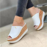 Leslie - Slip - On Platform Sandals - Levora