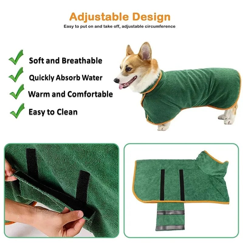 PawDry - Sneldrogende Microfiber Hondenbadjas - Azora