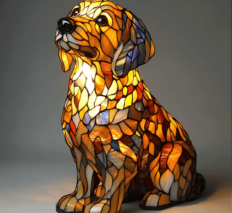 PawGlow™ - Hundelampe i harpiks – kunstnerisk og dekorativ - Azora