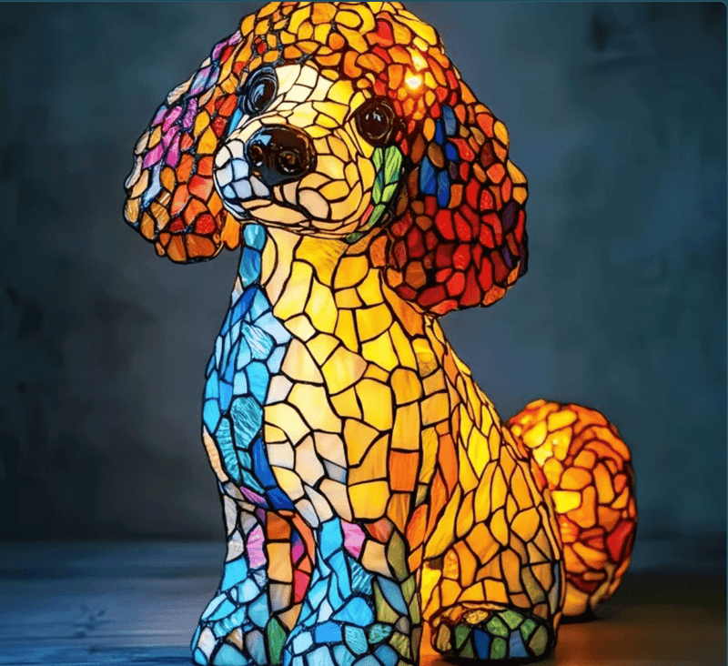 PawGlow™ - Hundelampe i harpiks – kunstnerisk og dekorativ - Azora