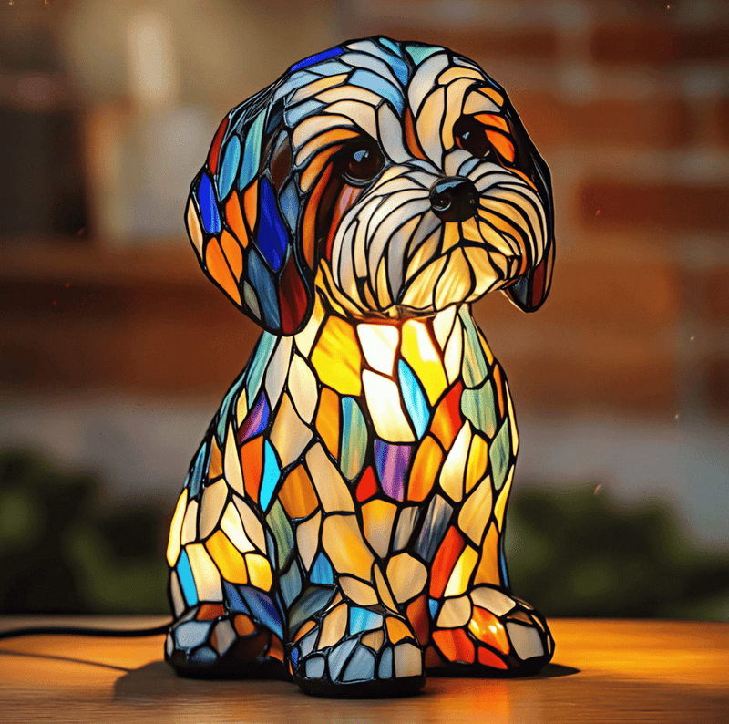 PawGlow™ - Hundelampe i harpiks – kunstnerisk og dekorativ - Azora