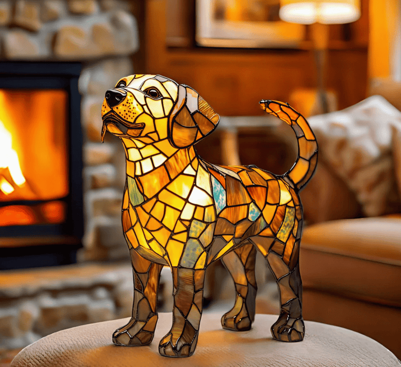 PawGlow™ - Hundelampe i harpiks – kunstnerisk og dekorativ - Azora