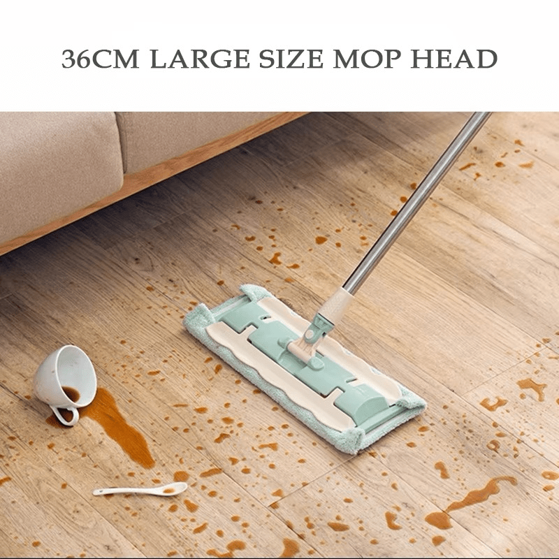 SteelMop Pro™ - Flad moppe med rustfri stål skaft - Azora